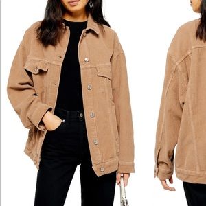 Topshop Oversized Corduroy Jacket 